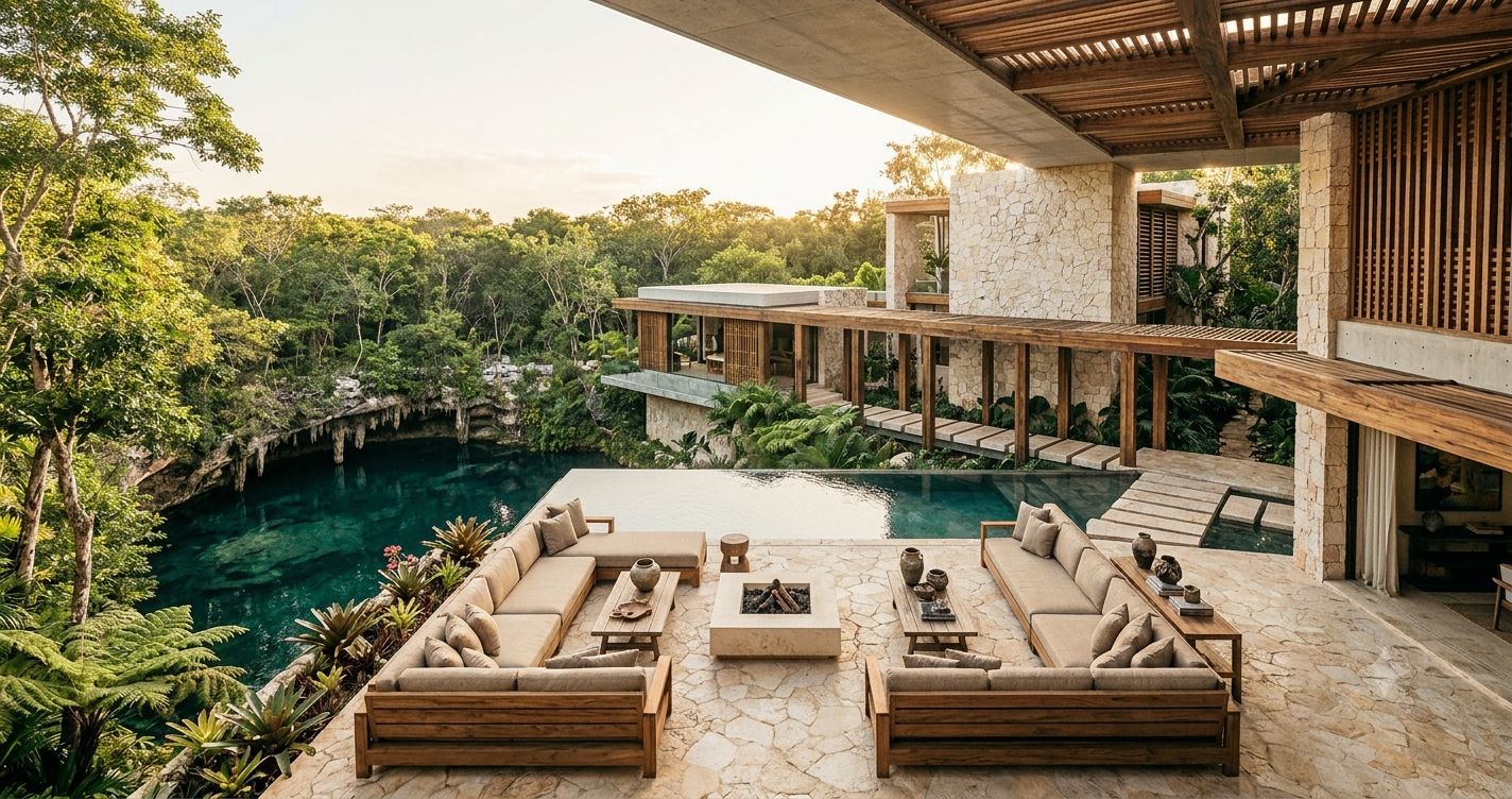 Madera para exterior en Mérida, Yucatán — residencia de lujo con carpintería BOHOME